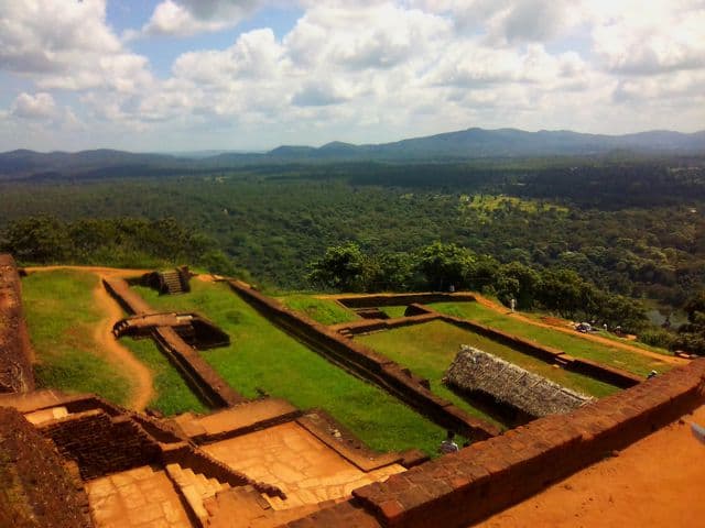 Ruins at the summit of Sigiriya